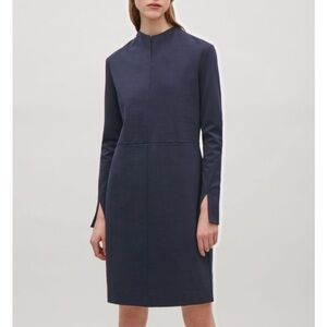 COS Dark Blue Long Sleeve Dress
